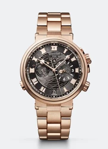 Breguet Marine Alarme Musicale Rose Gold / Grey / Bracelet 5547BR/G3/RZ0
