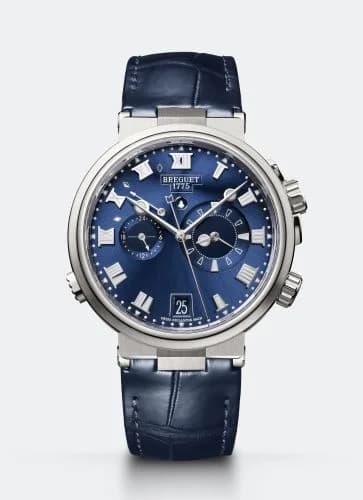 Breguet Marine Alarme Musicale Titanium / Blue / Alligator 5547TI/Y1/9ZU — фото часов Breguet Marine Alarme Musicale Titanium / Blue / Alligator 5547TI/Y1/9ZU — фото часов