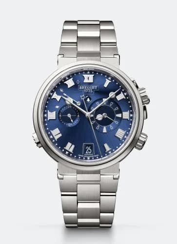 Breguet Marine Alarme Musicale Titanium / Blue / Bracelet 5547TI/Y1/TZ0