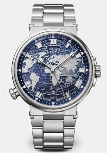 Breguet Marine Hora Mundi 5557 White Gold / Blue / Bracelet 5557BB/YS/BW0