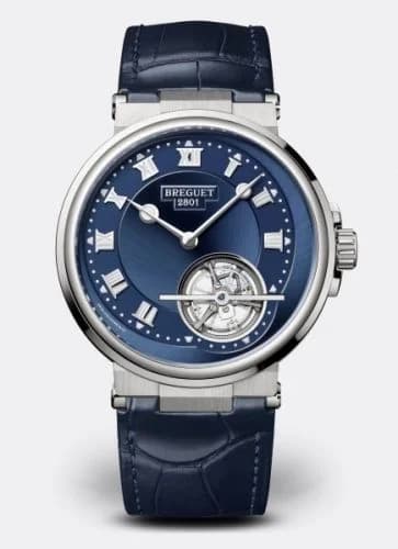 Breguet Marine Tourbillon 5577 Platinum / Blue / Alligator 5577PT/Y2/9WV