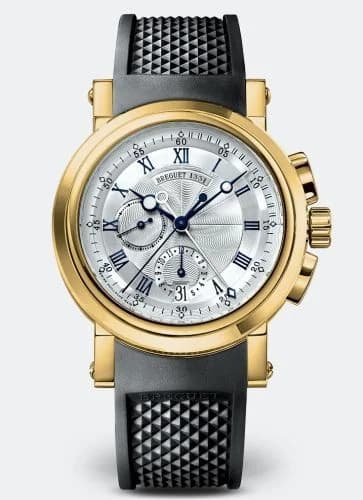 Breguet Marine Chronograph 5827 Yellow Gold / Silver / Rubber 5827BA/12/5ZU
