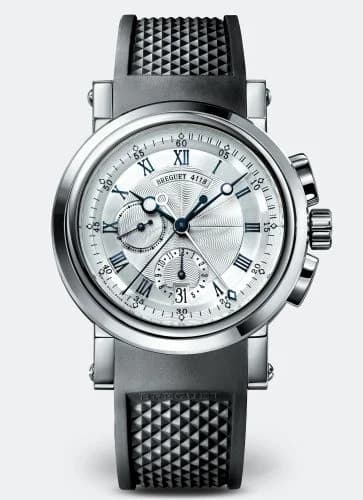 Breguet Marine Chronograph 5827 White Gold / Silver / Rubber 5827BB/12/5ZU