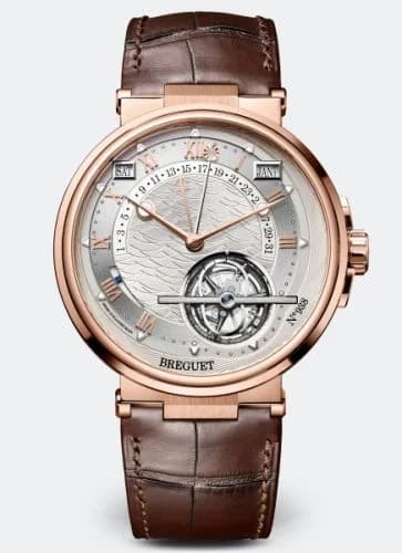 Breguet Marine Tourbillon Equation of Time 5887 Rose Gold / Silver / Alligator 5887BR/12/9WV
