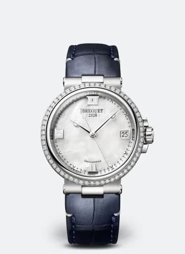 Breguet Marine Dame 9518 Stainless Steel - Diamond / MOP / Alligator 9518ST/5W/984/D000
