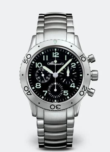Breguet Type XX Stainless Steel / Black / Bracelet 3800ST/92/SW9