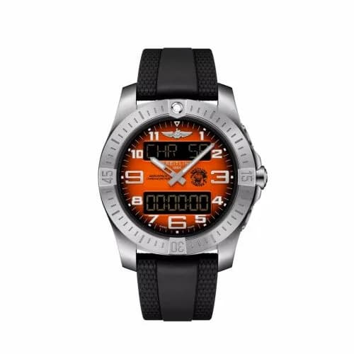 Breitling Aerospace B70 Orbiter Titanium / Orange / Rubber EB70101A1O1S1