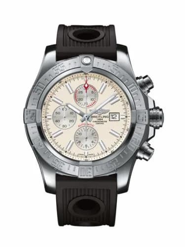 Breitling Super Avenger II Stainless Steel / Stratus Silver / Rubber A1337111/G779/201S — фото часов Breitling Super Avenger II Stainless Steel / Stratus Silver / Rubber A1337111/G779/201S — фото часов