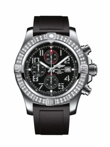 Breitling Super Avenger II Stainless Steel / Diamond / Volcano Black / Rubber / Pin A1337153/BC28/135S — фото часов Breitling Super Avenger II Stainless Steel / Diamond / Volcano Black / Rubber / Pin A1337153/BC28/135S — фото часов