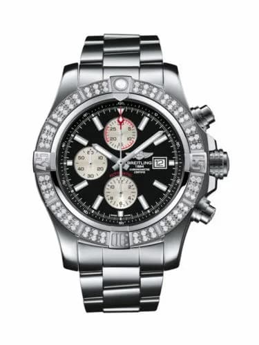 Breitling Super Avenger II Stainless Steel / Diamond / Volcano Black / Bracelet A1337153/BC29/168A — фото часов Breitling Super Avenger II Stainless Steel / Diamond / Volcano Black / Bracelet A1337153/BC29/168A — фото часов