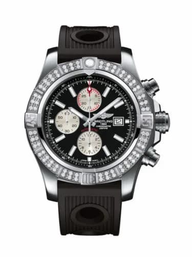 Breitling Super Avenger II Stainless Steel / Diamond / Volcano Black / Rubber / Pin A1337153/BC29/201S — фото часов Breitling Super Avenger II Stainless Steel / Diamond / Volcano Black / Rubber / Pin A1337153/BC29/201S — фото часов