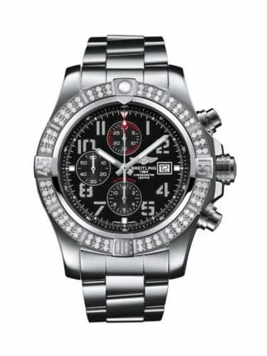 Breitling Super Avenger II Stainless Steel / Diamond / Volcano Black / Bracelet A1337153.BC28/168A — фото часов Breitling Super Avenger II Stainless Steel / Diamond / Volcano Black / Bracelet A1337153.BC28/168A — фото часов