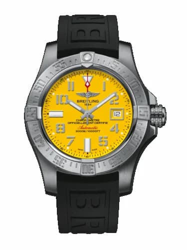 Breitling Avenger II Seawolf Stainless Steel / Cobra Yellow / Rubber / Folding A17331101I1S1 — фото часов Breitling Avenger II Seawolf Stainless Steel / Cobra Yellow / Rubber / Folding A17331101I1S1 — фото часов