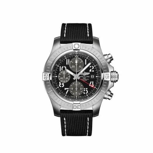 Breitling Avenger Chronograph GMT 45 Stainless Steel / Black / Strap - Pin A24315101B1X1 — фото часов Breitling Avenger Chronograph GMT 45 Stainless Steel / Black / Strap - Pin A24315101B1X1 — фото часов