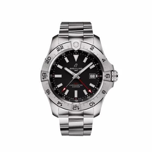 Breitling Avenger Automatic GMT 44 Stainless Steel / Black / Bracelet A32320101B1A1 — фото часов Breitling Avenger Automatic GMT 44 Stainless Steel / Black / Bracelet A32320101B1A1 — фото часов
