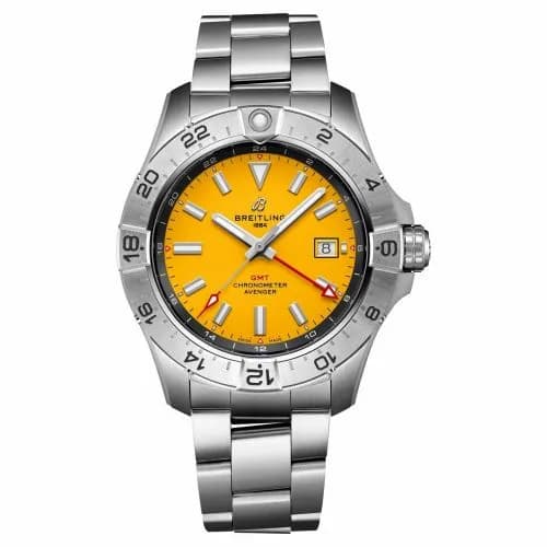 Breitling Avenger Automatic GMT 44 Stainless Steel / Yellow / Beaverbrooks A323204A1I1A1