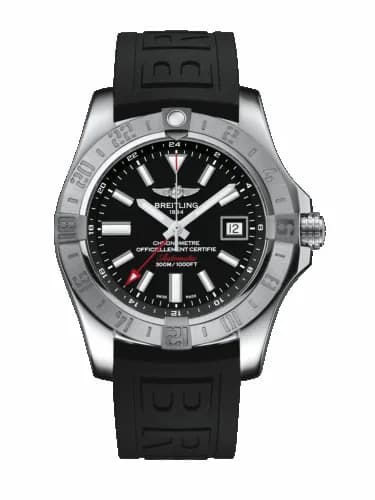Breitling Avenger II GMT Stainless Steel / Volcano Black / Rubber / Folding A32390111B1S1 — фото часов Breitling Avenger II GMT Stainless Steel / Volcano Black / Rubber / Folding A32390111B1S1 — фото часов
