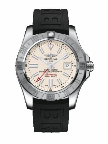 Breitling Avenger II GMT Stainless Steel / Stratus Silver / Rubber / Folding A32390111G1S1 — фото часов Breitling Avenger II GMT Stainless Steel / Stratus Silver / Rubber / Folding A32390111G1S1 — фото часов
