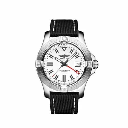 Breitling Avenger Automatic GMT 43 Stainless Steel / White / Calf / Folding A32397101A1X2 — фото часов Breitling Avenger Automatic GMT 43 Stainless Steel / White / Calf / Folding A32397101A1X2 — фото часов