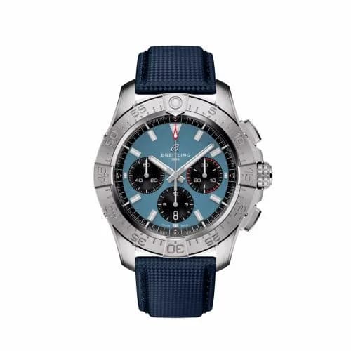 Breitling Avenger B01 Chronograph 44 Stainless Steel / Blue / Strap AB0147101C1X1 — фото часов Breitling Avenger B01 Chronograph 44 Stainless Steel / Blue / Strap AB0147101C1X1 — фото часов