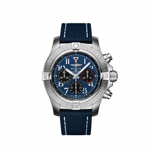 Breitling Avenger B01 Chronograph 45 Stainless Steel / Blue / Strap - Pin AB01821A1C1X1 — фото часов Breitling Avenger B01 Chronograph 45 Stainless Steel / Blue / Strap - Pin AB01821A1C1X1 — фото часов
