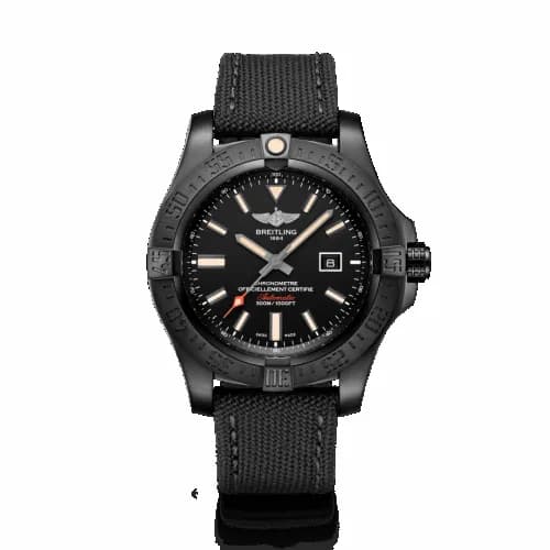 Breitling Avenger Blackbird 48 Black Titanium / Volcano Black / Military / Pin V17310101B1W1 — фото часов Breitling Avenger Blackbird 48 Black Titanium / Volcano Black / Military / Pin V17310101B1W1 — фото часов