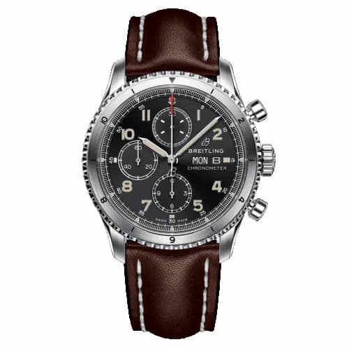 Breitling Aviator 8 Chronograph 43 Stainless Steel / Black / Calf / Pin A13316101B1X3 — фото часов Breitling Aviator 8 Chronograph 43 Stainless Steel / Black / Calf / Pin A13316101B1X3 — фото часов