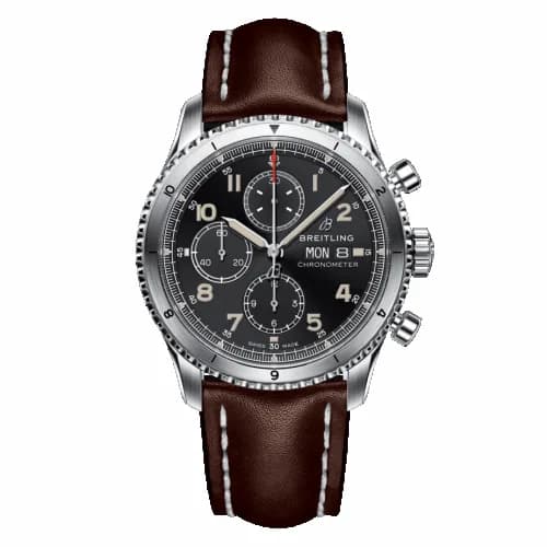 Breitling Aviator 8 Chronograph 43 Stainless Steel / Black / Calf / Folding A13316101B1X4 — фото часов Breitling Aviator 8 Chronograph 43 Stainless Steel / Black / Calf / Folding A13316101B1X4 — фото часов