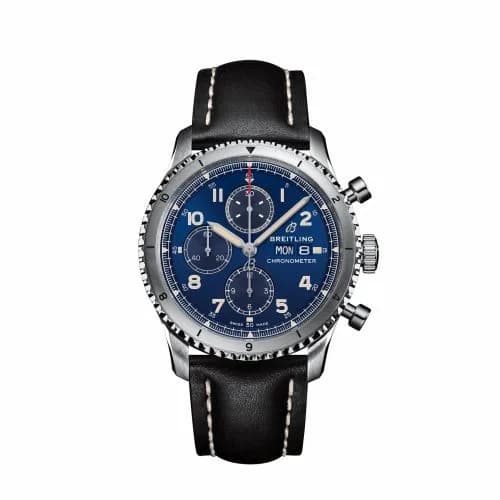 Breitling Aviator 8 Chronograph 43 Stainless Steel / Blue / Calf / Pin A13316101C1X1 — фото часов Breitling Aviator 8 Chronograph 43 Stainless Steel / Blue / Calf / Pin A13316101C1X1 — фото часов