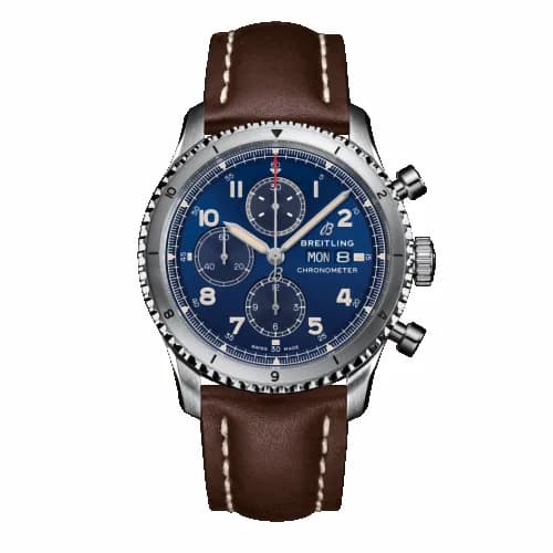 Breitling Aviator 8 Chronograph 43 Stainless Steel / Blue / Calf / Pin A13316101C1X2 — фото часов Breitling Aviator 8 Chronograph 43 Stainless Steel / Blue / Calf / Pin A13316101C1X2 — фото часов
