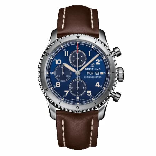 Breitling Aviator 8 Chronograph 43 Stainless Steel / Blue / Calf / Folding A13316101C1X4 — фото часов Breitling Aviator 8 Chronograph 43 Stainless Steel / Blue / Calf / Folding A13316101C1X4 — фото часов