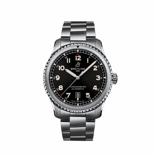 Breitling Aviator 8 Automatic 41 Stainless Steel / Black / Bracelet A17315101B1A1 — фото часов Breitling Aviator 8 Automatic 41 Stainless Steel / Black / Bracelet A17315101B1A1 — фото часов