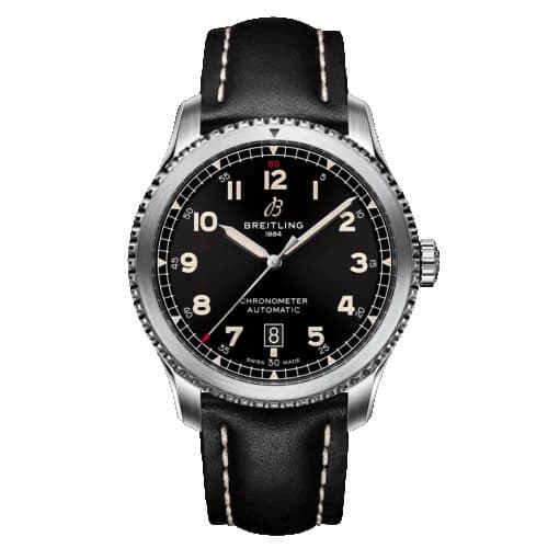 Breitling Aviator 8 Automatic 41 Stainless Steel / Black / Calf / Pin A17315101B1X1