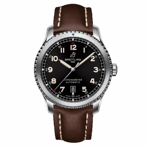 Breitling Aviator 8 Automatic 41 Stainless Steel / Black / Calf / Pin A17315101B1X3