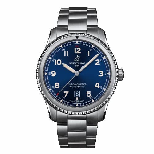 Breitling Aviator 8 Automatic 41 Stainless Steel / Blue / Bracelet A17315101C1A1 — фото часов Breitling Aviator 8 Automatic 41 Stainless Steel / Blue / Bracelet A17315101C1A1 — фото часов