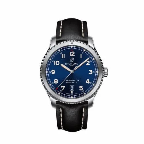 Breitling Aviator 8 Automatic 41 Stainless Steel / Blue / Calf / Pin A17315101C1X2 — фото часов Breitling Aviator 8 Automatic 41 Stainless Steel / Blue / Calf / Pin A17315101C1X2 — фото часов