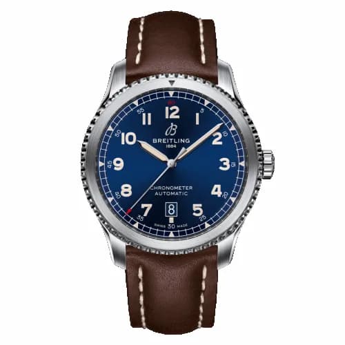 Breitling Aviator 8 Automatic 41 Stainless Steel / Blue / Calf / Folding A17315101C1X3