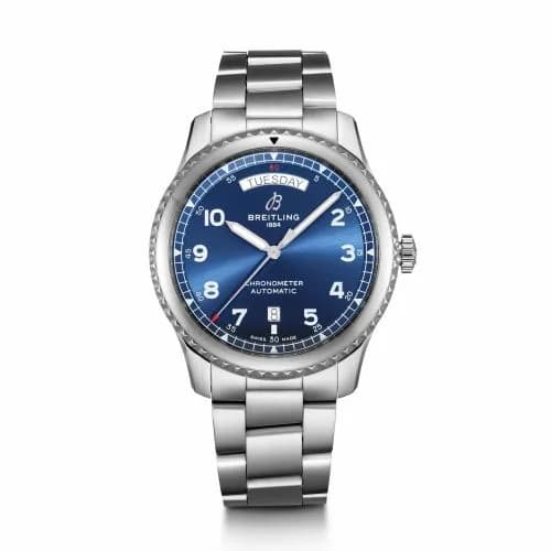 Breitling Navitimer 8 Automatic Day & Date 41 Stainless Steel / Blue / Bracelet A45330101C1A1