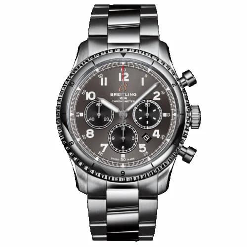 Breitling Aviator 8 B01 Chronograph 43 Stainless Steel / Anthracite / Bracelet AB0119131B1A1 — фото часов Breitling Aviator 8 B01 Chronograph 43 Stainless Steel / Anthracite / Bracelet AB0119131B1A1 — фото часов