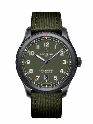Breitling Aviator 8 Automatic 41 Blacksteel / Curtiss Warhawk / Canvas / Folding M173152A1L1X1