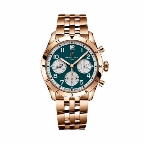 Breitling Classic AVI Chronograph 42 Super Bowl LIX Philadelphia Eagles Limited Edition / Bracelet R233802A1L1R1
