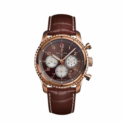 Breitling Aviator 8 B01 Chronograph 43 Red Gold / Bronze / Alligator / Pin RB0119131Q1P1 — фото часов Breitling Aviator 8 B01 Chronograph 43 Red Gold / Bronze / Alligator / Pin RB0119131Q1P1 — фото часов