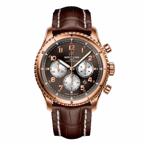 Breitling Aviator 8 B01 Chronograph 43 Red Gold / Bronze / Alligator / Folding RB0119131Q1P2 — фото часов Breitling Aviator 8 B01 Chronograph 43 Red Gold / Bronze / Alligator / Folding RB0119131Q1P2 — фото часов