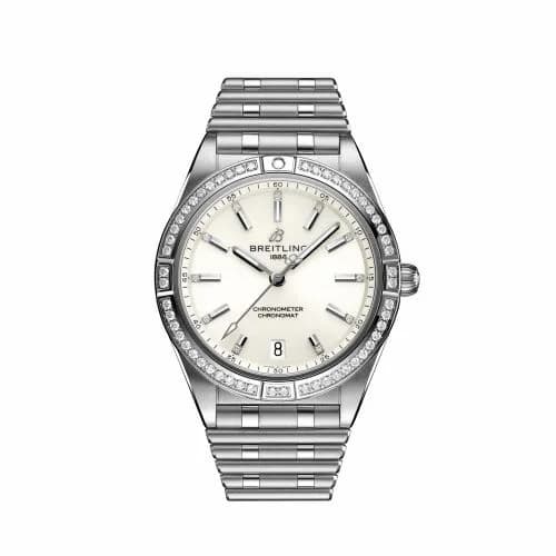 Breitling Chronomat Automatic 36 Stainless Steel - Diamond / White / Rouleaux A10380591A1A1 — фото часов Breitling Chronomat Automatic 36 Stainless Steel - Diamond / White / Rouleaux A10380591A1A1 — фото часов