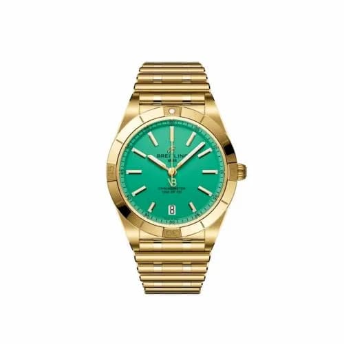 Breitling Chronomat Automatic 36 Victoria Beckham Yellow Gold / Peppermint K103801A1L1K1 — фото часов Breitling Chronomat Automatic 36 Victoria Beckham Yellow Gold / Peppermint K103801A1L1K1 — фото часов
