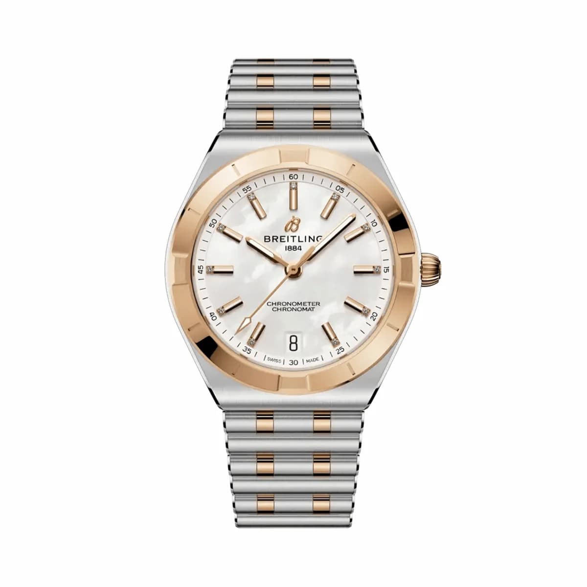 Breitling Chronomat Automatic 36 Stainless Steel - Red Gold / MOP / Rouleaux U10320101A1U1