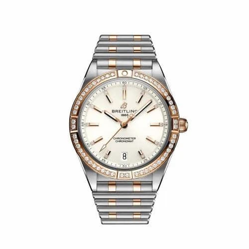 Breitling Chronomat Automatic 36 Stainless Steel / Red Gold - Diamond / White / Rouleaux U10380591A1U1 — фото часов Breitling Chronomat Automatic 36 Stainless Steel / Red Gold - Diamond / White / Rouleaux U10380591A1U1 — фото часов