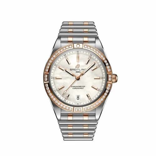 Breitling Chronomat Automatic 36 Stainless Steel / Red Gold - Diamond / MOP / Rouleaux / Boutique Edition U10380591A2U1 — фото часов Breitling Chronomat Automatic 36 Stainless Steel / Red Gold - Diamond / MOP / Rouleaux / Boutique Edition U10380591A2U1 — фото часов