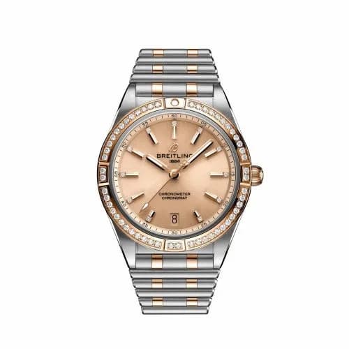 Breitling Chronomat Automatic 36 Stainless Steel / Red Gold - Diamond / Copper / Rouleaux U10380591K1U1 — фото часов Breitling Chronomat Automatic 36 Stainless Steel / Red Gold - Diamond / Copper / Rouleaux U10380591K1U1 — фото часов