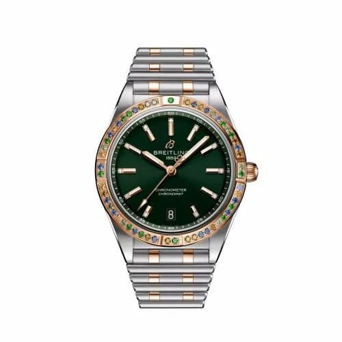 Breitling Chronomat Automatic 36 Stainless Steel - Red Gold / Green / South Sea / Bracelet U10380611L1U1 — фото часов Breitling Chronomat Automatic 36 Stainless Steel - Red Gold / Green / South Sea / Bracelet U10380611L1U1 — фото часов